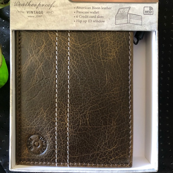 Weatherproof Other - Weatherproof Genuine American Bison 🦬 Leather Wallet